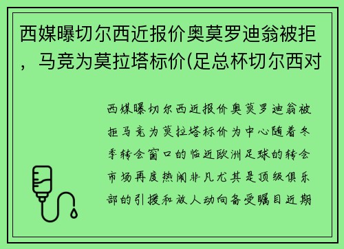 西媒曝切尔西近报价奥莫罗迪翁被拒，马竞为莫拉塔标价(足总杯切尔西对莫克姆)