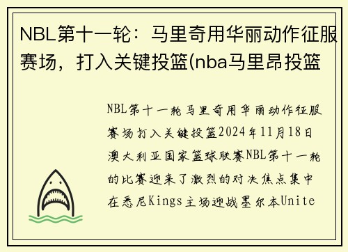 NBL第十一轮：马里奇用华丽动作征服赛场，打入关键投篮(nba马里昂投篮视频)